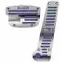 0378624cr Sparco Stripe Long Standard Silver And Blue Pedal Set
