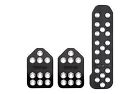 037879bafn Sparco Black Piuma Series Manual Gear Racing Pedal Set Long