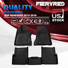 0602447448935 Jeep Renegade Rubber Slush Floor Mats Front Rear 602447448935