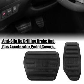 1 Set Anti Slip Brake And Gas Accelerator Pedal Covers For Nissan Kicks Black