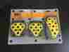 1058041 Apc Universal Non Slip 3 Pc Foot Pedals Pad Covers Manual M T Yellow