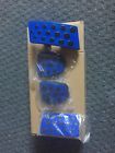 389180 Bullitt Cobra Mach Style Pedal Covers Blue Mustang Trans