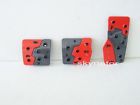 3pc Pedal Pads Brake Manual Clutch Gas Cover Set Carbon Universal Red