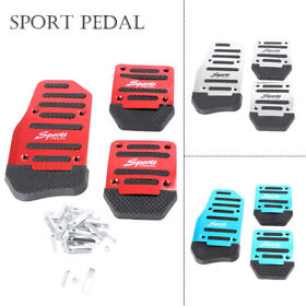 3x Auto Manual Brake Pedal Foot Pegs Sport Pedals Anti-slip Aluminium Alloy