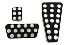 43ck Ami Circles Style Black Powder Coat Billet Pedal Pads 660936179968