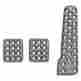 Oa1020 60x210mm Omp Sandblasted Aluminium Long Racing Pedal Set