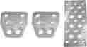 555-1155 79-04 Steeda Aluminum Mustang Pedal Covers 3 Piece Flat Gas Manual