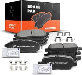 Apbpd-206 A-premium Front And Rear Ceramic Disc Brake Pads Set Compatible With Select