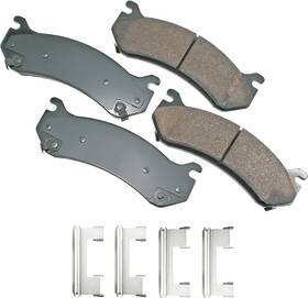 Akebono Act-785 Act785 Proact Ultra Premium Ceramic Disc Brake Pad Kit Grey