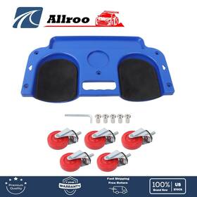 Allroo Alu5241589 Rolling Knee Creeper Pads With Tool Tray Holder 5 Swivel Wheels For Vehicle Repair