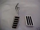 Aluminum Throttle Pad Pedal Rubber Street Rod Inserts Gas Brake Xl Rat