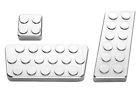 Ami 43c Circles Style Polished Billet Pedal Pads 660936179951