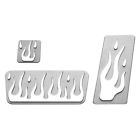 Ami 90f Flame Style Polished Billet Pedal Pads 660936153517