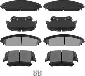 D1057 Automuto 703363102724 D1058 And Front Rear Ceramic Brake Pads Set Fit For 2005-2017