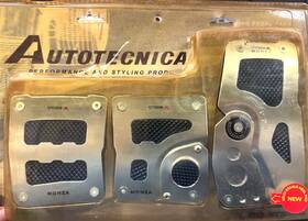 305226-silver Autotecnica 305226 Racing Pedal Pads-model And Black-gas Clutch Brake