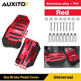 Ww20038-ead Auxito Red Universal Non-slip Automatic Gas Brake Foot Pedal Pad Cover Kit Accessories