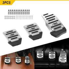 Wwd-czd-41323 Auxito Silver Universal Car Accessories Parts Non Slip Manual Gas Pedals Brake Foot Pad