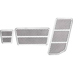 B198620 Billet Specialties Universal 3-piece Aluminum Pedal Kit Diamond Cut -