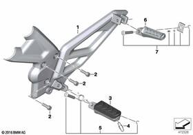 46719457059 Bmw-motorrad Genuine Passenger Footrest Attachment