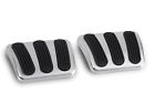 Bag-6132 Brake Pair Brushed Chevelle Rubber Lokar Chevy Clutch Pedal Pads Aluminum