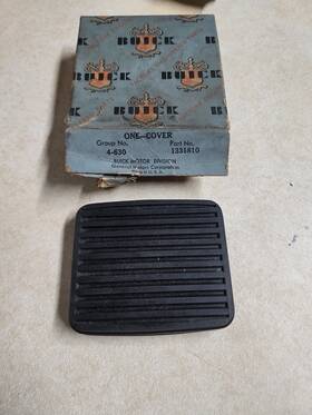 1331810 Buick Nos 1948 1949 1950 1951 1952 Dynaflow Brake Pedal Pad Gm Oem Part