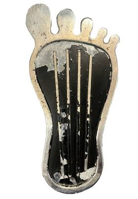 4302-4020 Cal Custom #4302-4020 Vtg Surfer Foot Gas Pedal Rat Hot Rod Taiwan Chrome Bigfoot Barefoot