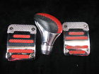 Car 2 Euc Chrome 3 Auto Black Lot Shifting Foot Ball Peddles Red