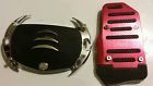 Car Pedals Automatic Sports Cover Gas Pad Brake -slip Universal Red Racing