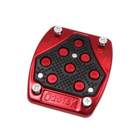 Carpopart 601382856751 Universal Black Red Aluminum Alloy Antislip Brake Pedal Cover For Motorcycle