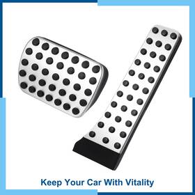 Carpopart 726215630305 Pack 2 Gas Brake Pedals Pads Cover Car For Mercedes-benz C E S Glc Gle
