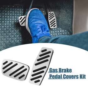 Carpopart 782685650205 Car Gas Brake Foot Pedal Cover Kit For Chevrolet Impala 2015-2020 Silver Tone