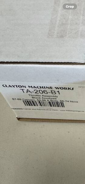 Cmw-ta-206-b1 Clayton Machine Works 1967-69 Camaro 64-67 A-body 68-74 Nova Cmw Throttle Pedal Assembly