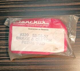 Js3146-1 Danchuk Chev Rubber Pedal Pad New 55 56 57 Chevrolet Belair 1955 1956 1957 Brake Clutch
