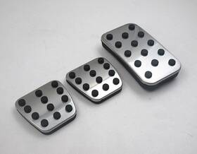 Civic-10th Dtm 3pcs Stainless Steel Mt Manual Gas Brake Foot Pedal Pad Set Fits 16-21 Civic 10