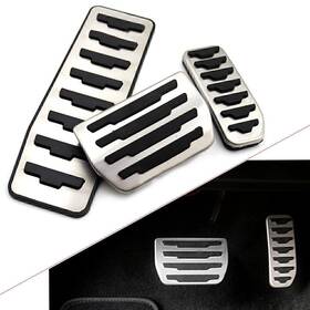 Earthoee 310006593360 Car Foot Gas Brake Pedals Cover Kit For Jaguar Land Rover Range Evoque