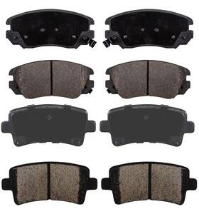 D1421-d1430 Exppower Replacement Ceramic Brake Pads - Front And Rear For Buick Allure