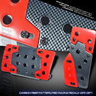 Fiber Kit Brake Transmission Style Set Carbon Pedal Automatic Gas Racing Red