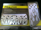Flames Brake Universal Flaming Gas Pedals Polish Pads Aluminum T Cover Foot