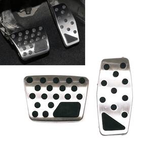 Flashbuyeasy 512300549061 Brake Gas Pedals Cover For Jeep Renegade Compass Fit Fiat 500x Stainless Steel