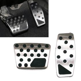 Flashbuyeasy 550749790552 Brake Gas Pedals Cover For Jeep Renegade Compass Fit Fiat 500x Stainless Steel
