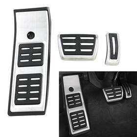 Flashbuyeasy 550749858832 Lhd Foot Rest Brake Gas Pedals Cover Fit Audi Q5 2017-2022 For Sq5 Q5l 2018-2022