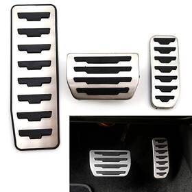 Flashbuyeasyusa 550745550723 3pcs Foot Gas Brake Pedals Cover Pad Kit For Range Rover Evoque 2012-2019