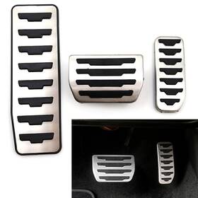 Flashbuyeasyusa 550745591184 3pcs Foot Gas Brake Pedals Cover Pad Kit For Range Rover Evoque 2012-2019