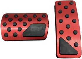Fojpjtb502-0415 Fogfar 2 Pcs Car Pedal Cover Non Slip Gas Brake Red
