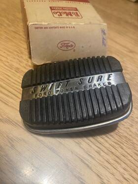B4a-2454-c Ford Nos 1954-1967 Manual Trans Swift Sure Power Brakes Pad Passenger Inch Offset