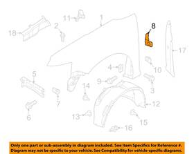 5f9z16k039a Ford Oem 08-19 Flex Fender Components-front Bracket Rear
