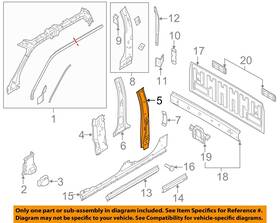 Fl3z1624301a Ford Oem 15-22 F-150 Cab Hinge Pillar-center Plr Reinf