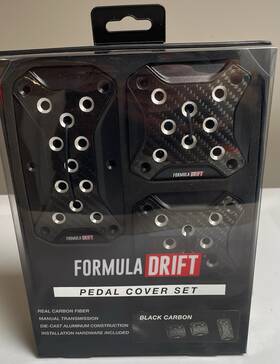 Ac533945-60-6 Formula Drift Black Fd Carbon Fiber Aluminum Pedal Pad Set New