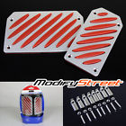 Fpd-8823at-2-al-rd Modifystreet Brushed Aluminum Silver-red