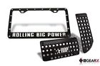 Rbp-131 Frame Gas Plate Rbp Raised Logo Aluminum License Pads Pedal Brake Black